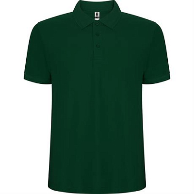 Футболка поло PEGASO PREMIUM мужская, БЕЛЫЙ M (Бутылочный зеленый)