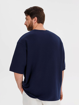 Джемпер с коротким рукавом Siluetti Volumica, темно-синий