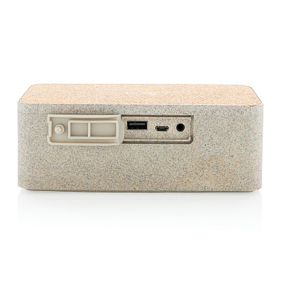 Док-станция Wheat Straw для беспроводной зарядки с колонкой