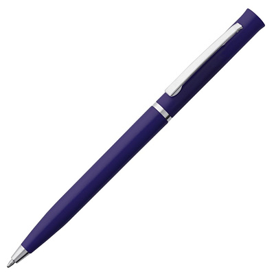 Ручка шариковая Euro Chrome, синяя (Синий)