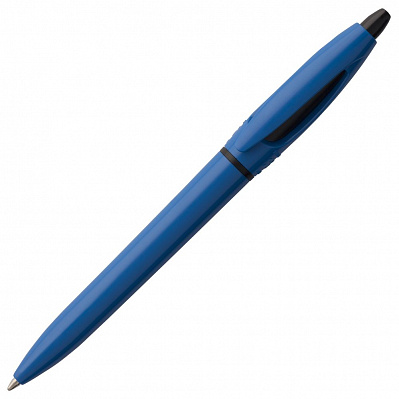 Ручка шариковая S! (Си), белая с темно-синим (Синий)