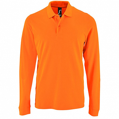 Рубашка поло мужская с длинным рукавом Perfect LSL Men, оранжевая (Оранжевый)