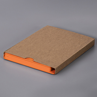 Ежедневник недатированный Solas, формат А5, с магнитом, оранжевый, кремовый блок в линейку