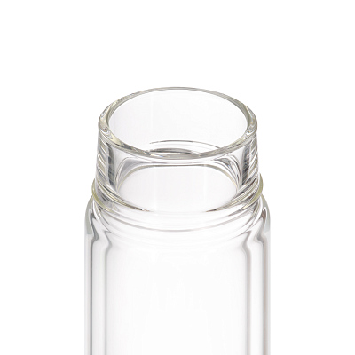 Бутылка стеклянная с двойными стенками Bianca, черная