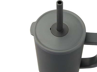 Герметичная термокружка Brady с силиконовой трубочкой, переработанная сталь, 900 мл