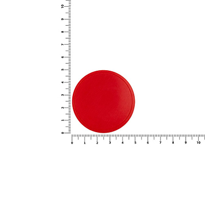 Лейбл из ПВХ Dzeta Round, L, красный