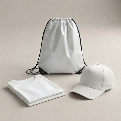 Набор  MERCHPACK: футболка M/L и бейсболка в рюкзаке (Белый)