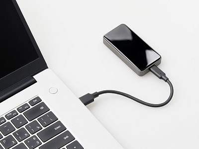 Внешний SSD диск с подсветкой гравировки  Слэш, 256 ГБ