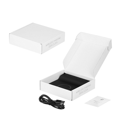 Зарядная станция с часами 15W Ригель (Rigel), черная