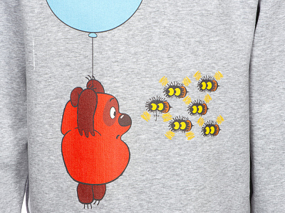 Свитшот с начесом Винни-Пух унисекс