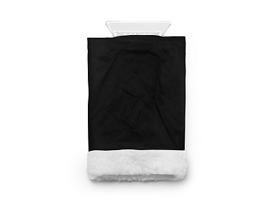 Скребок для льда NISEK с рукавицей из полиэстера (Черный)