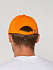 Бейсболка Canopy, оранжевая с белым кантом - Фото 9