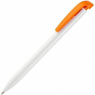 Ручка шариковая Favorite, белая с оранжевым (Оранжевый)