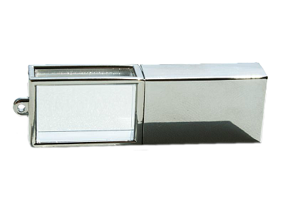 Стекло 03 Кристалл в металле, Серебро глянец, 4Гб