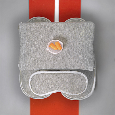 Набор дорожный "Релакс", серый; 20х15 см;  хлопок/нейлон