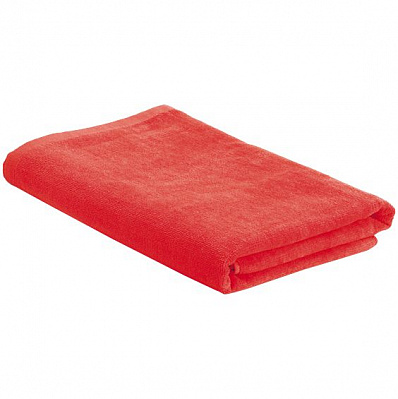 Пляжное полотенце в сумке SoaKing, красное (Красный)
