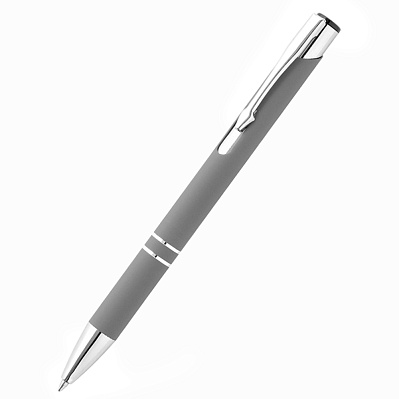 Ручка металлическая Molly софт-тач, серая (Серый)