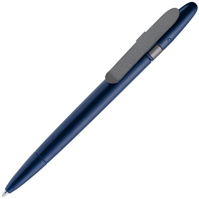 Ручка шариковая Prodir DS5 TSM Metal Clip, голубая с серым (Серый)