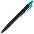 Ручка шариковая Prodir QS01 PRT-P Soft Touch, черная с голубым - Фото 3