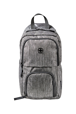 Рюкзак WENGER с одним плечевым ремнем, темно-cерый, полиэстер, 19 х 12 х 33 см, 8 л (Серый)