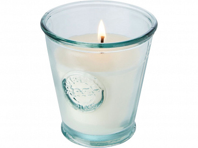 Соевая свеча с подсвечником Luzz из переработанного стекла (Прозрачный)
