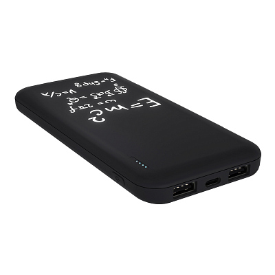 Внешний аккумулятор с подсветкой Люче (Luce) 10000 mAh, черный