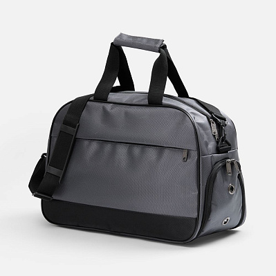 Спортивная сумка Atlantes, серая с черным (Серый)