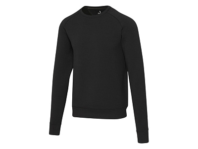 Спортивный свитер с круглым вырезом Yukon из интерлока, унисекс (Чёрный)