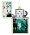 Зажигалка ZIPPO Spooky Design с покрытием Glow In The Dark Green, латунь/сталь, белая, 38x13x57 мм - Фото 3