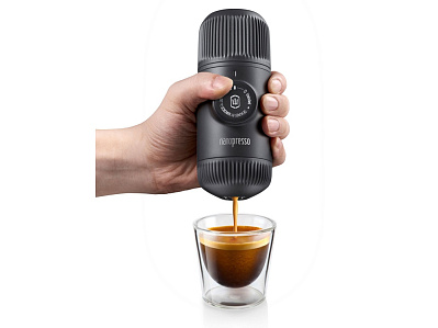 Ручная мини кофемашина Nanopresso (Черный)