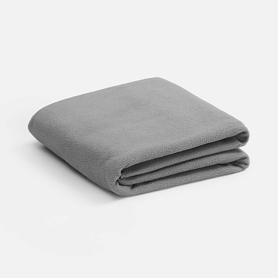 Флисовый плед Warm&Peace, зеленый (Серый)