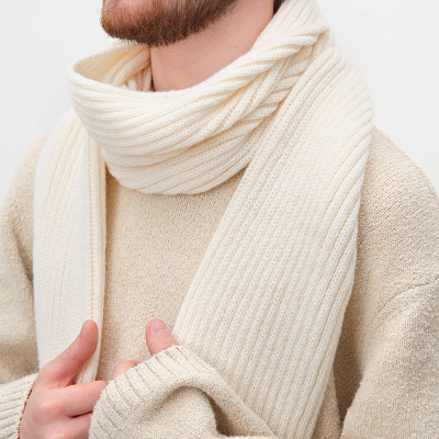 Шарф Форгес (Forges) вязаный, бежевый