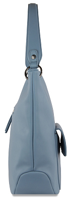 Сумка-хобо BUGATTI Almata, голубая, полиуретан, 41х11х32 см