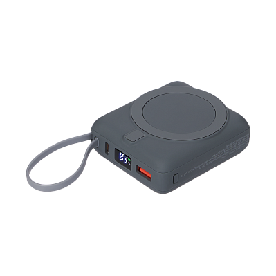 Внешний аккумулятор с подсветкой Ritter PD 10000mAh с функцией беспроводной зарядки 15W  (Серый)