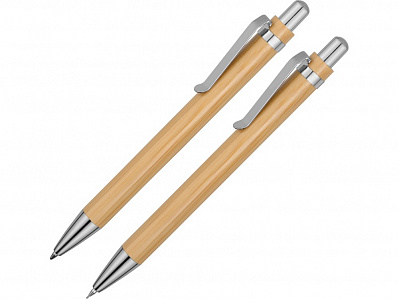 Набор Bamboo: шариковая ручка и механический карандаш (Натуральный)
