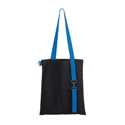 Шоппер Superbag black (чёрный с голубым)