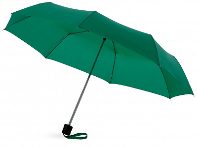 Зонт складной Ida (Зеленый/черный)