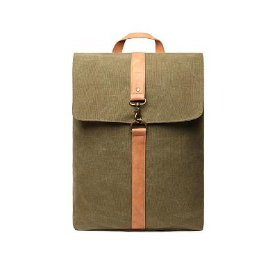 Рюкзак VINGA Bosler из переработанного канваса GRS, 15’’ (Зеленый;)