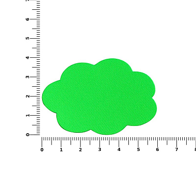 Наклейка тканевая Lunga Calum, L, зеленый неон