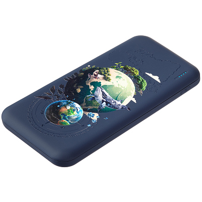 Внешний аккумулятор с подсветкой Люче (Luce) 10000 mAh, синий