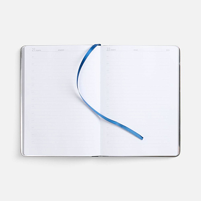 Ежедневник Metal Frame на заказ, датированный, синий