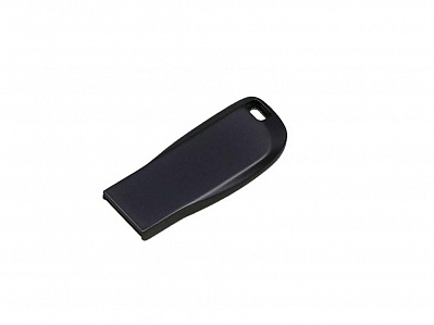 USB 2.0- флешка на 32 Гб компактная с мини чипом и овальным отверстием (Антрацит)