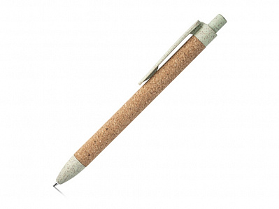 Ручка из пробки шариковая GOYA (Натуральный/светло-зеленый)