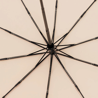 Зонт складной Cloudburst в подарочной упаковке, бежевый