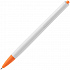 Ручка шариковая Tick, белая с оранжевым - Фото 3