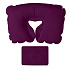 Подушка надувная дорожная в футляре; фуксия; 43,5х27,5 см; твил; шелкография - Фото 1