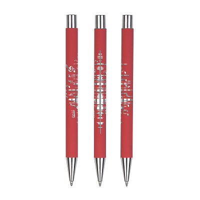 Ручка шариковая "Aurora", покрытие soft touch, красный