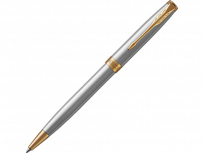 Ручка шариковая Parker Sonnet Core Stainless Steel GT (Серебристый/золотистый)