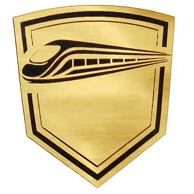 Шильд-наклейка поезд, золото (Золотой) Шильд-наклейка поезд, золото (Золотой)