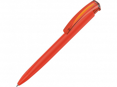 Ручка пластиковая шариковая трехгранная Trinity K transparent Gum soft-touch (Оранжевый)